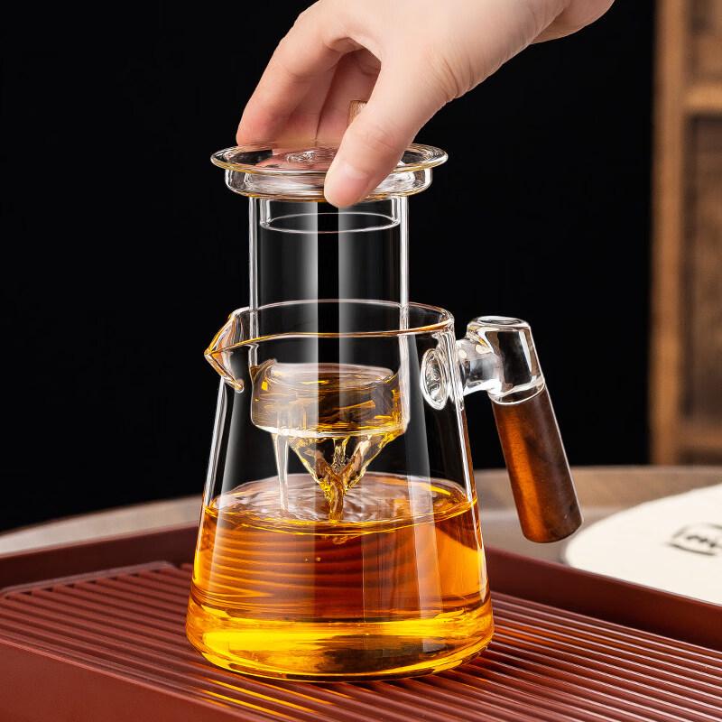 ZISIZ High-Temperature Glass Side Handle Teapot