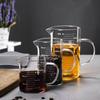 Huiyu Großer hitzebeständiger Messbecher aus Glas mit Griff, 500 ml