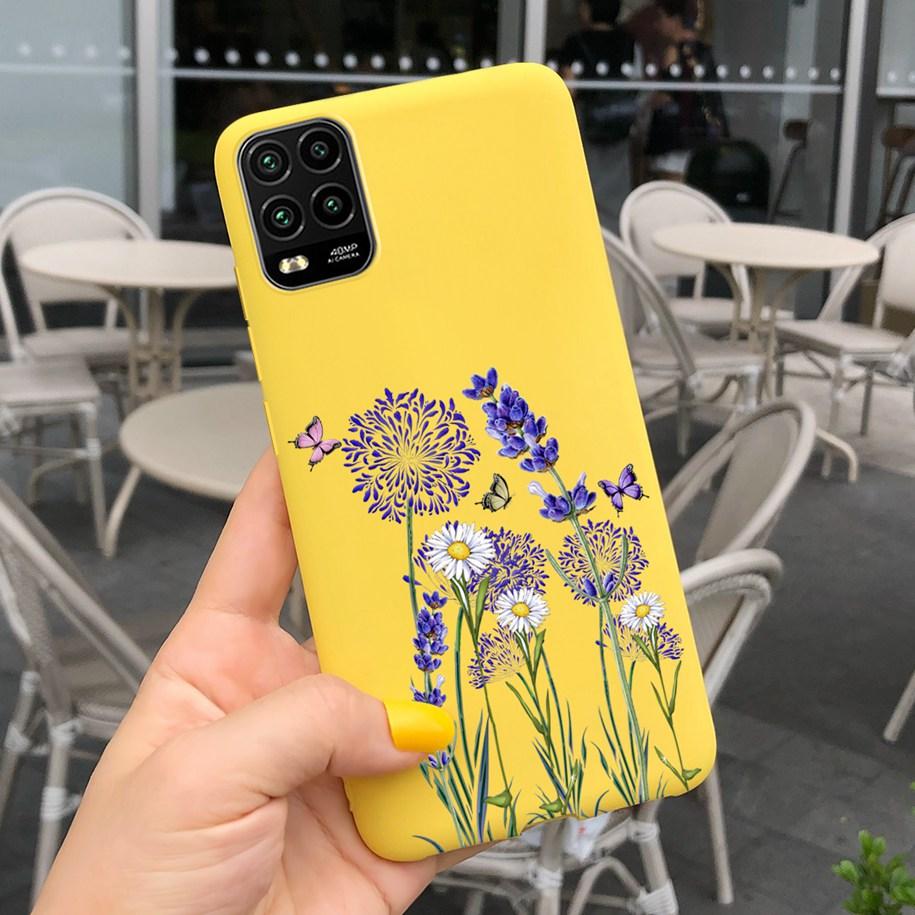 For Xiaomi Mi 10 Lite 5G Case Cute Cartoon Cow Soft-Touch Silicone Bag Back Cover For Xiomi Mi 10 Lite 5G Protector Bumper Funda