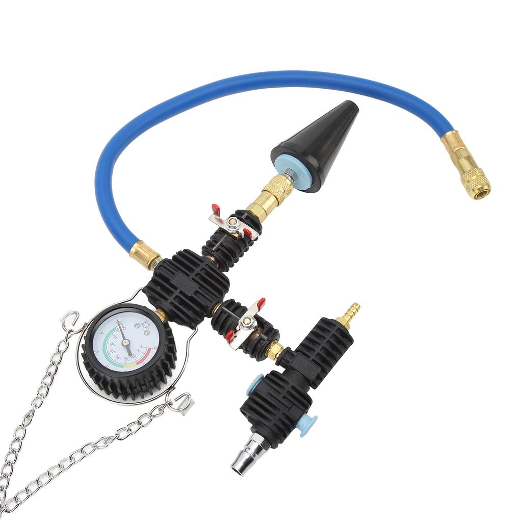 Coolant Refill Tool Kit 90psi Accurate Gauge Scale Flexible Hose Radiator Pressure Tester Kit