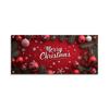 Decorate the Garage Door with Christmas Yard Banners and Hang the Party Decoration Backdrop.