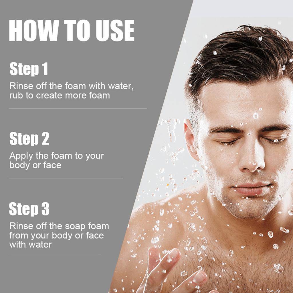 Reinigende, dekontaminierende und feuchtigkeitsspendende schwarze Seife für Männer und Frauen