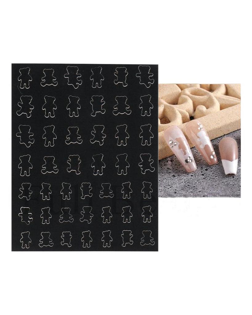 Laser Nail Stickers Butterfly Heart Star Design Adhesive Slider Decals Nail Art Stickers Manicure Decorations