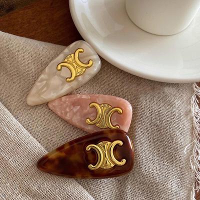 Vintage French-Korean Alloy Acetate Duckbill Hairclip: Cute, High-Quality Side Clip