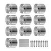 Glass Clamp, 10 PCS Round Glass Railing Bracket for 0.31 "-0.62 " Tempered Glass, 316 Stainless Steel Glass Mounting Clamp