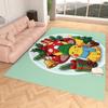 Area Rug, Faux Cashmere, Pikachu 3D Print, Soft Water Absorbent, Color Block Xmas Home Decor Floor Mat