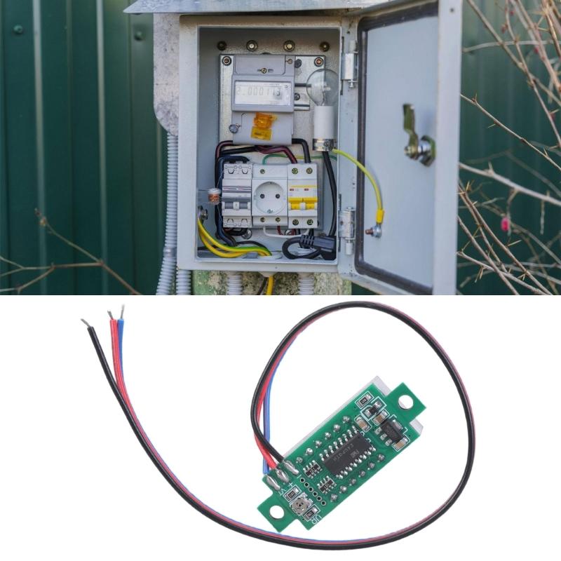Funcational 4Digit LED Voltmeter Voltage Tester Panel Meter DC0-100V With Reverse Connection Protections for Car