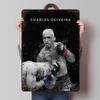 Charles Oliveira Poster Customized Wall Art Vintage Metal Signs Retro Tin Plaque for Man Cave Decoration Home Decor Accessories