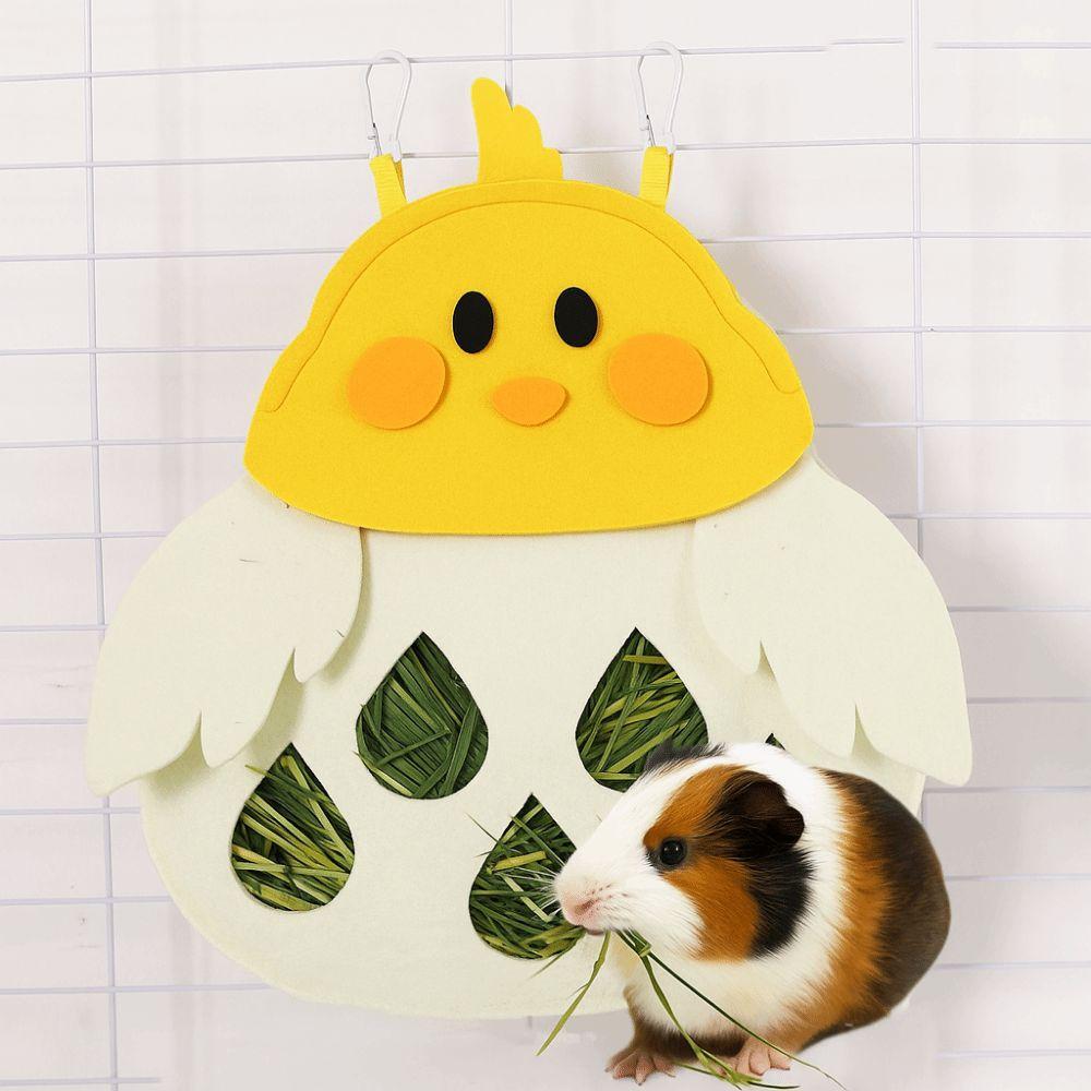 Large Capacity Guinea Pig Hay Feeder Hanging Hanging Grass Feeding Bag for Rabbit Chinchillas Rats