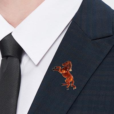 Brosche Anstecknadel Chinesisches Tierkreiszeichen Jahr des Pferdes Brosche Vintage Tierkreis Anstecknadel Pullover Hüte Taschen Abzeichen Kleidung Dekoration