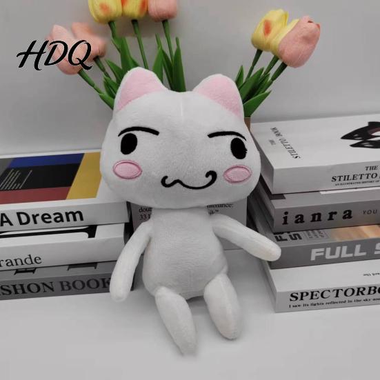 Cartoon Mascot Inouetoro Cat Plush Toy Cute White/Black Kitten Doll Plushies Ornament Soft Stuffed Animal for Children Fans Birthday Gift