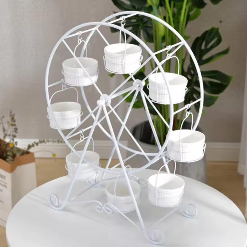 Iron Cupcake Display Rack 8 Cups Cupcakes Holder Party Supplies Ferris Wheel Cupcake Stand  Wedding