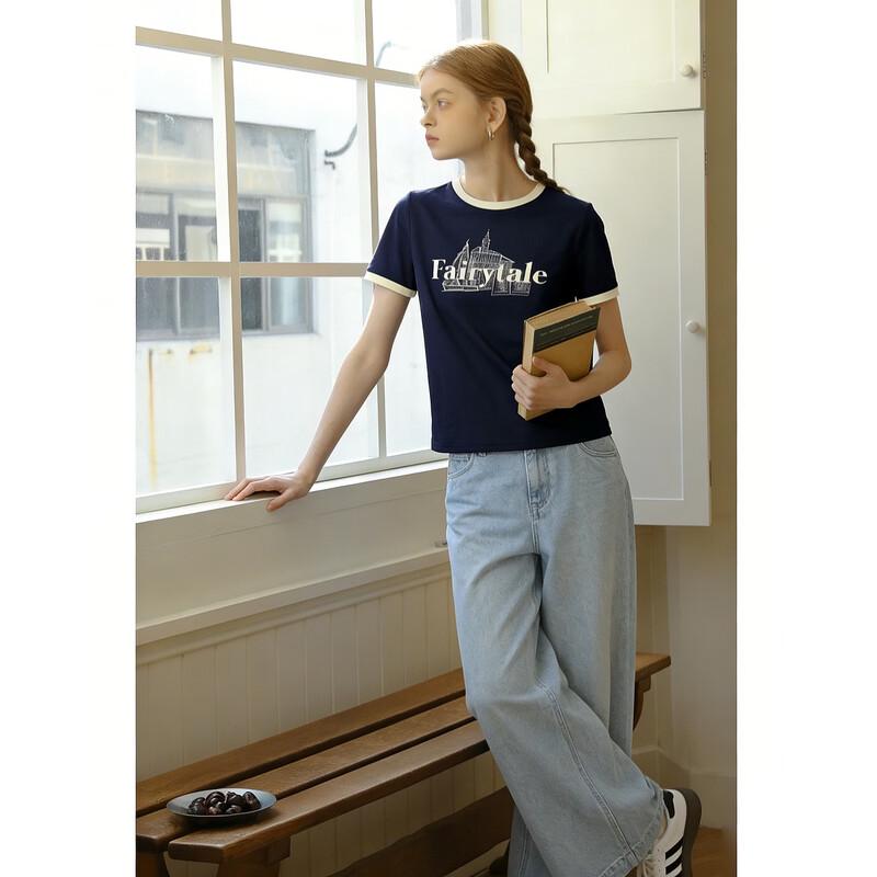 Demana Vitality Chic Women s Letter Print Slim Fit T-Shirt S
