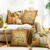 Autumn Letter Print Bedside Pillow Pillow B&B Living Room Sofa Letter Pumpkin Car Pillow Case
