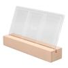 Instant Photo Frame Wooden Base Transparent Acrylic Panel Decorative 3in Picture Frame
