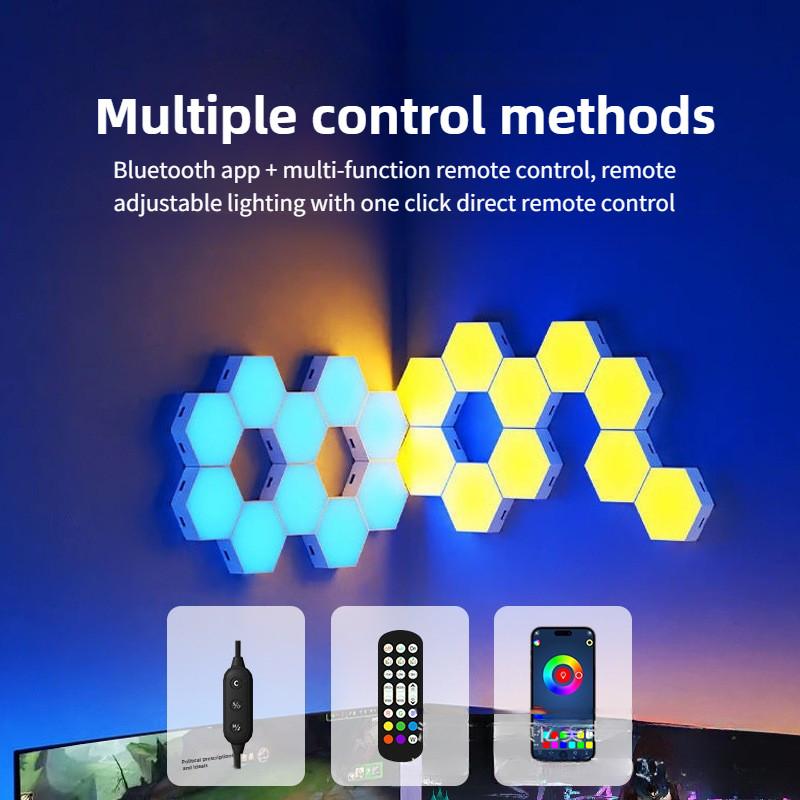 RGB Hexagonal Quantum Lamp Bedroom Decoration LED Honeycomb Light E-Sports Tantasy Atmosphere Lamp