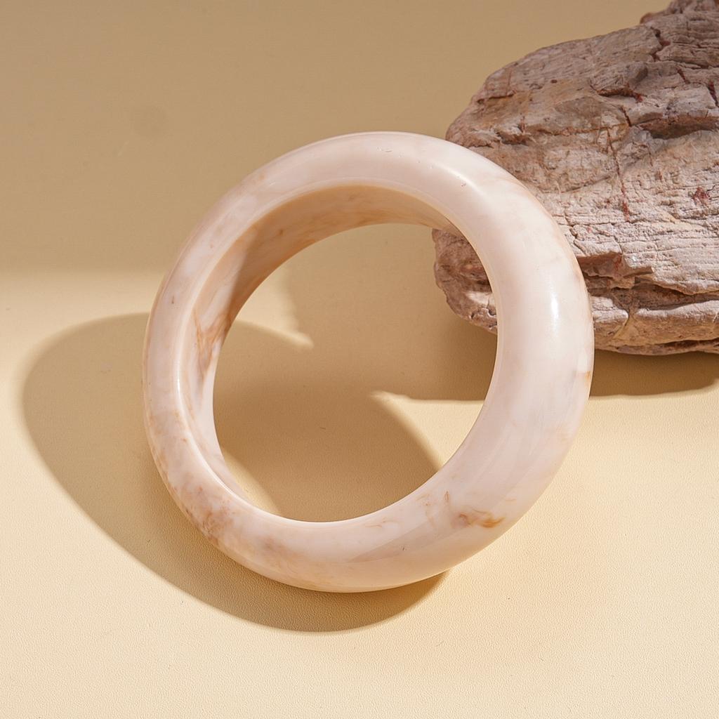 Resin smudge geometric round open bracelet personalized fashion bracelet jewelry