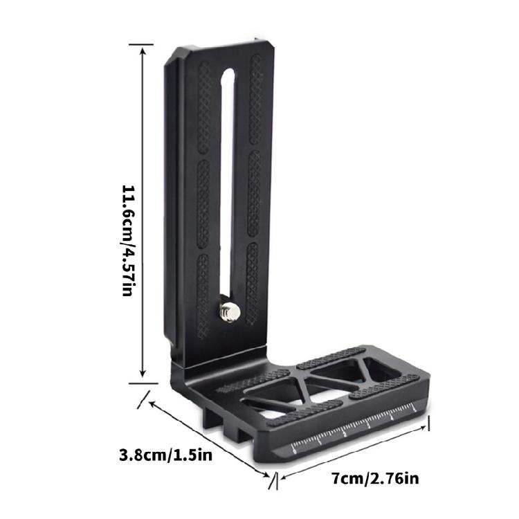 Aluminum L Bracket Precise Scales For RSC2 Vertical Photography and Balance on Gimbals Stabilizer and Camera Gear