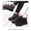 Men's Shoes with Plush and Thick Cotton Boots, Winter New Style with Plush Lining, Outdoor One Foot Casual Walking Snow Boots