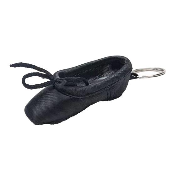 

Брелок-подвеска ручной работы Миниатюрный пуант Шарм-брелок Танцевальные фанаты Исполнители Балетный аксессуар Подарок для любителя танцев чёрный