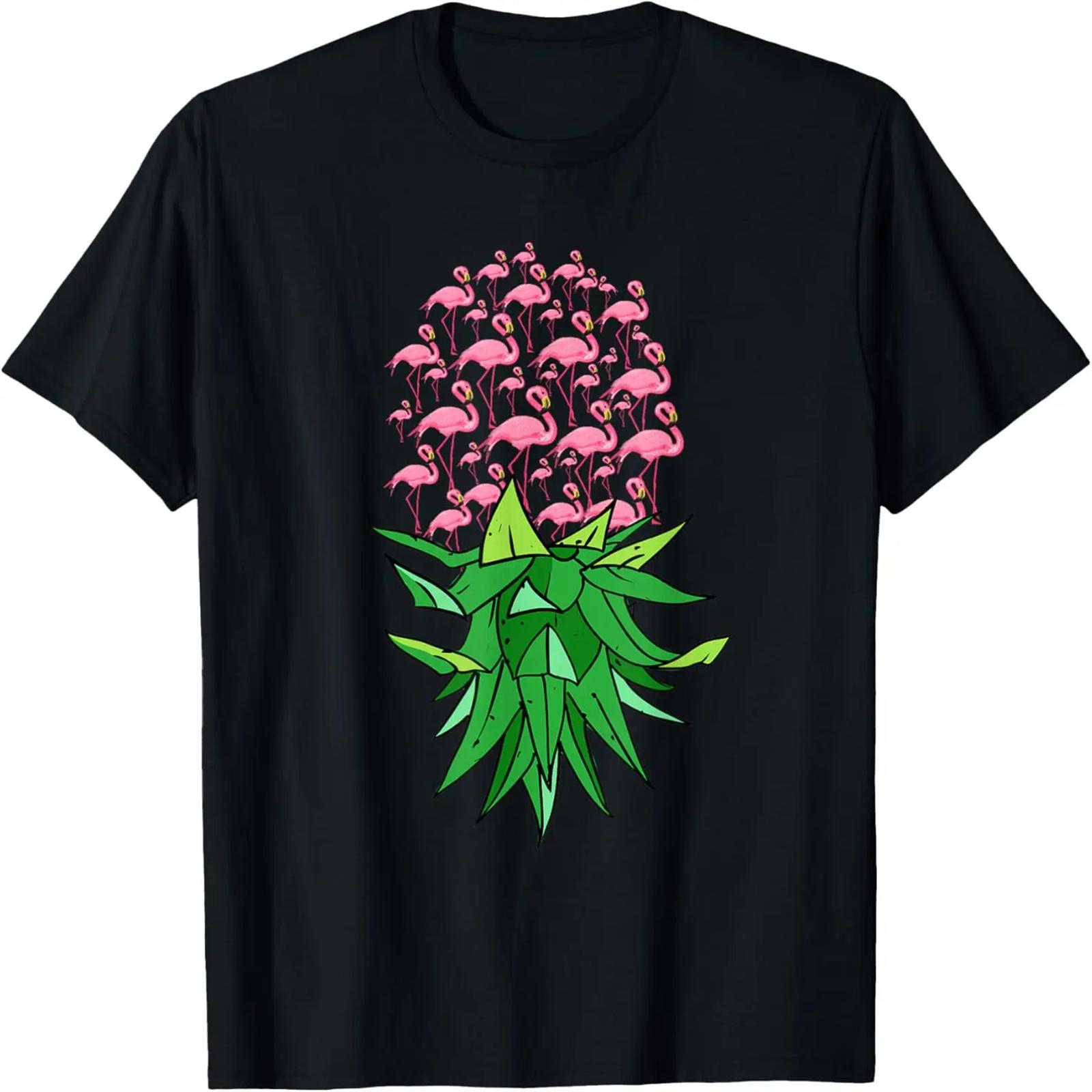 Unique Design Swingers Flamingo Upside Down Pineapple T-Shirt S
