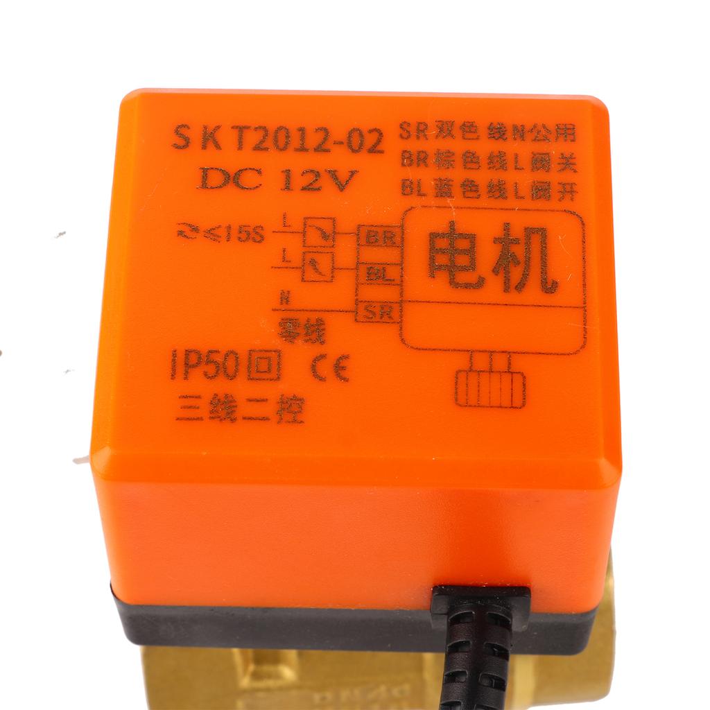 1pcs DC 12V G1 1 2  DN40 2 Way Brass Motorized Actuator Ball Valve for Air Conditioner