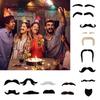 49Pcs Fake Mustaches selfs Adhesive Novelty Hairy Beard Costume Facials Hair for Christmas Party Supplies Decorations