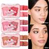 Six-color Rouge Velvet Matte Blush Fine Glitter Pearl Waterproof Potato Mash Blush Facial Makeup