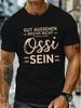 Bold German Quote Ossi Character Men's Casual Grew Neck Short Sleeve T-Shirt for Summer, PLUS SIZE