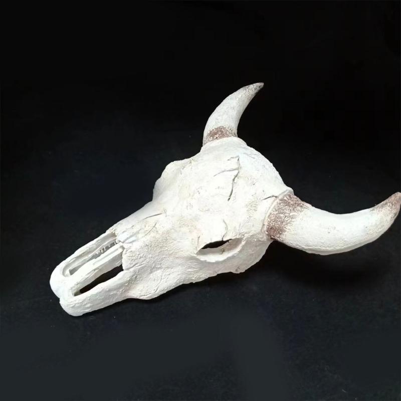 Delicate Skull Hallowed Cave Terrarium Hideouts Goat Head Shape Aquarium Decors
