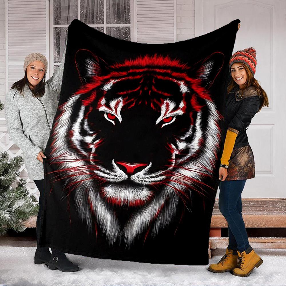 1pc Stained Glass Dog Outdoor Flannel Blanket, Cozy & Warm Soft Te Playful Design, Napping Camping,