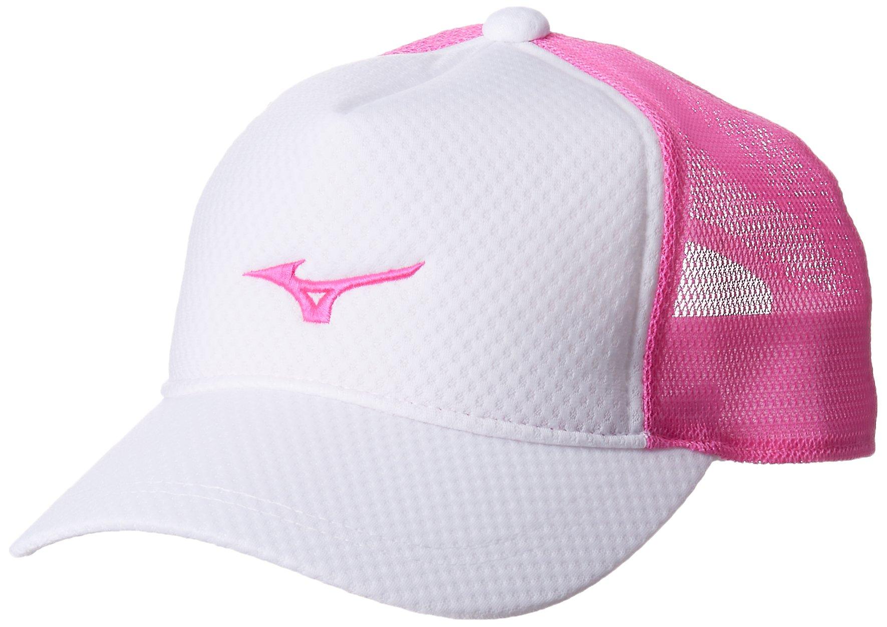 

Mizuno Tennis for Club Activities and Practice Cap, 62JW8002, White/Pink, 56.0-60.0 cm, Unisex,