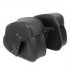 1 Pair Motorcycle Universal Black Faux Leather Saddlebags Side Luggage Saddle Bags for Honda for SUZUKI Yamaha Cafe Racer Bobber