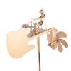 Yousheng Rock Drummer Windmill Handmade Metal Drummer Sculpture Garden Wind Spinner Percussionist Music Figurine for Patio Yard Lawn Decor