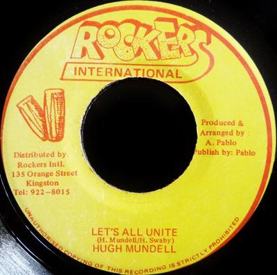 7inch Record HUGH MUNDELL - Let's All Unite NONE Rockers Interna Jamaica Reggae, Ska & Dub Used