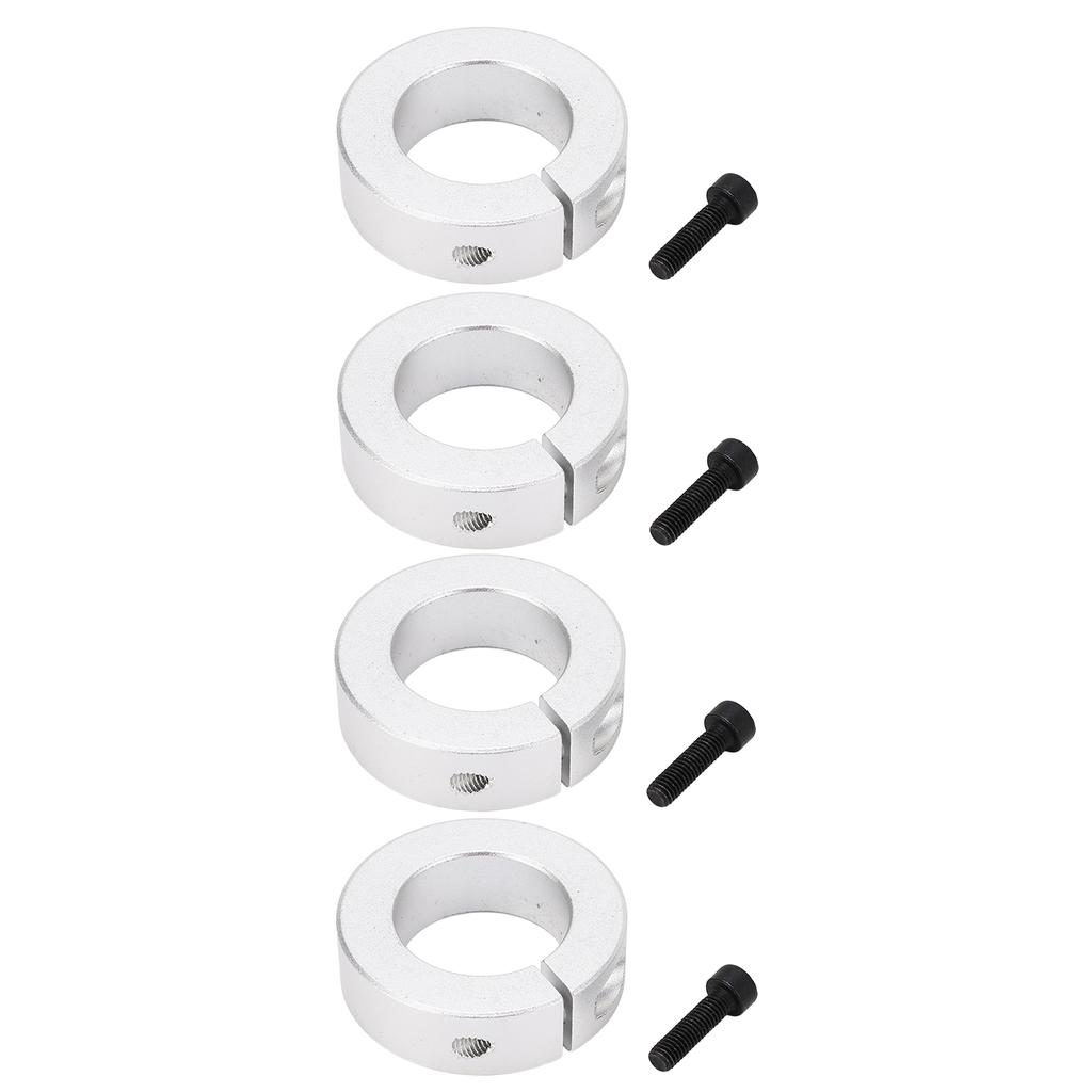 4Pcs Split Shaft Fixing Collar 1in Bore Diameter Aluminum Alloy Screw Clamping Shaft Collar Kit 25mm
