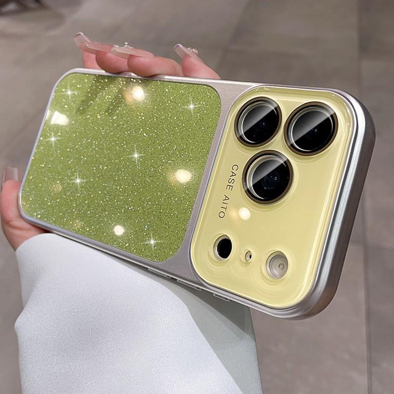 Gradient Glitter Crystal Lens iPhone 17 Pro Max Case with Apple 15 Shell