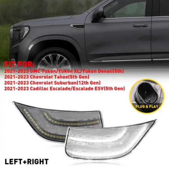 

LED Side Marker Lights For - Escalade Cadillac Chevy Suburban GMC Yukon