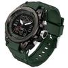 Men's Digital Military Watch 3 Time Zones 5ATM Water Resistance LED Backlight Sports