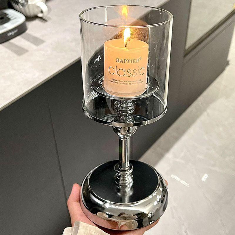 Elegancki luksusowy szklany świecznik w stylu chińskim do dekoracji domu