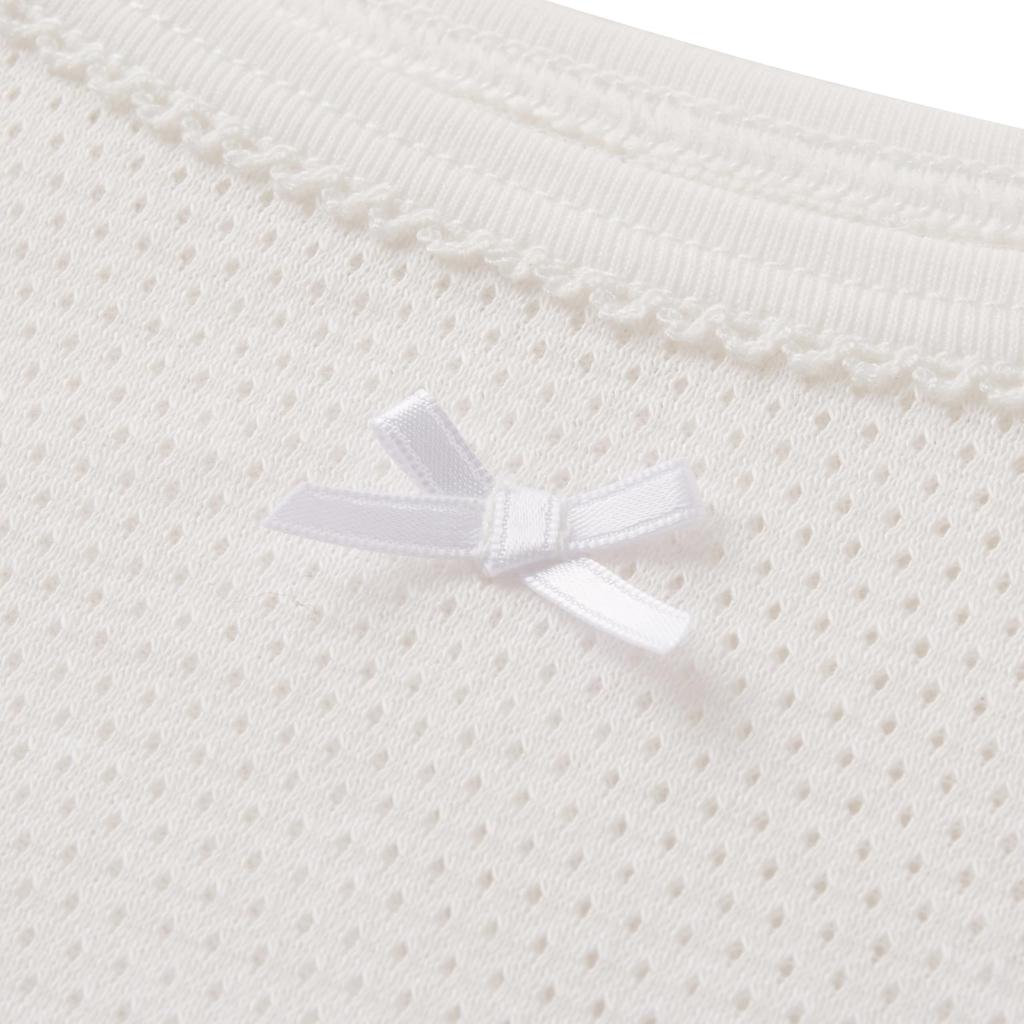 MIKI HOUSE Baby Body Solid Made In for Baby Size Shirt/Camisole, Color, 100% Cotton, Japan, Girls, & Kids, 80cm, White, 40-1518-142