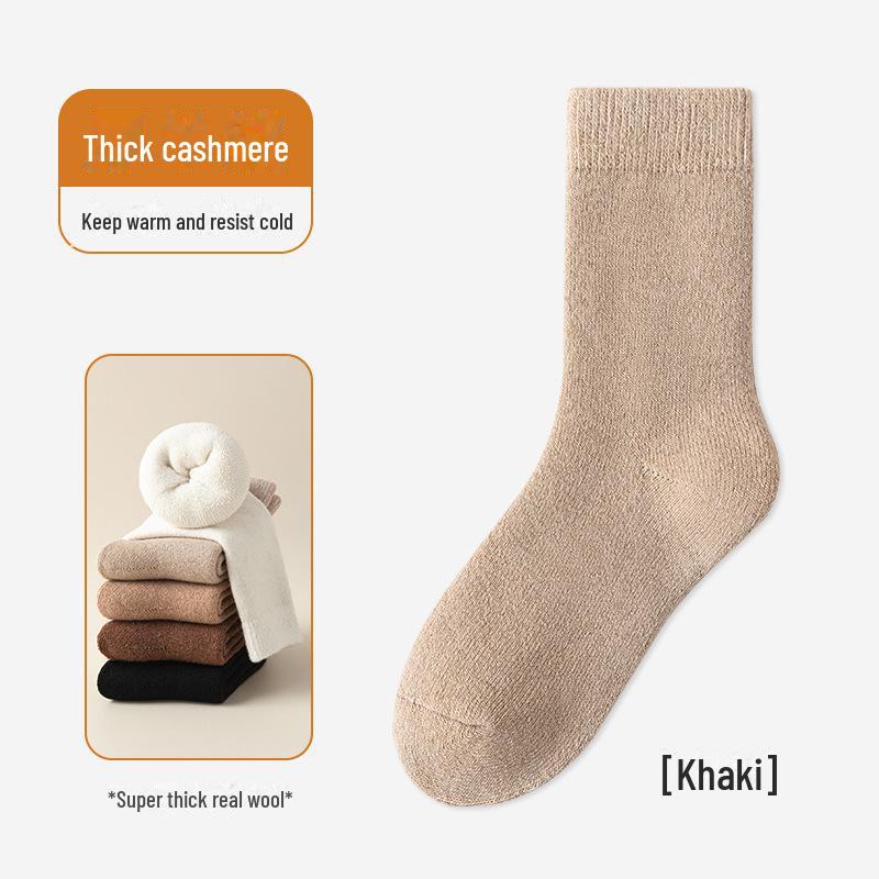 Damen Dicke Wollsocken - Gemütliche Mittelhohe Socken für Herbst & Winter - Warme Schlaf- & Homewear