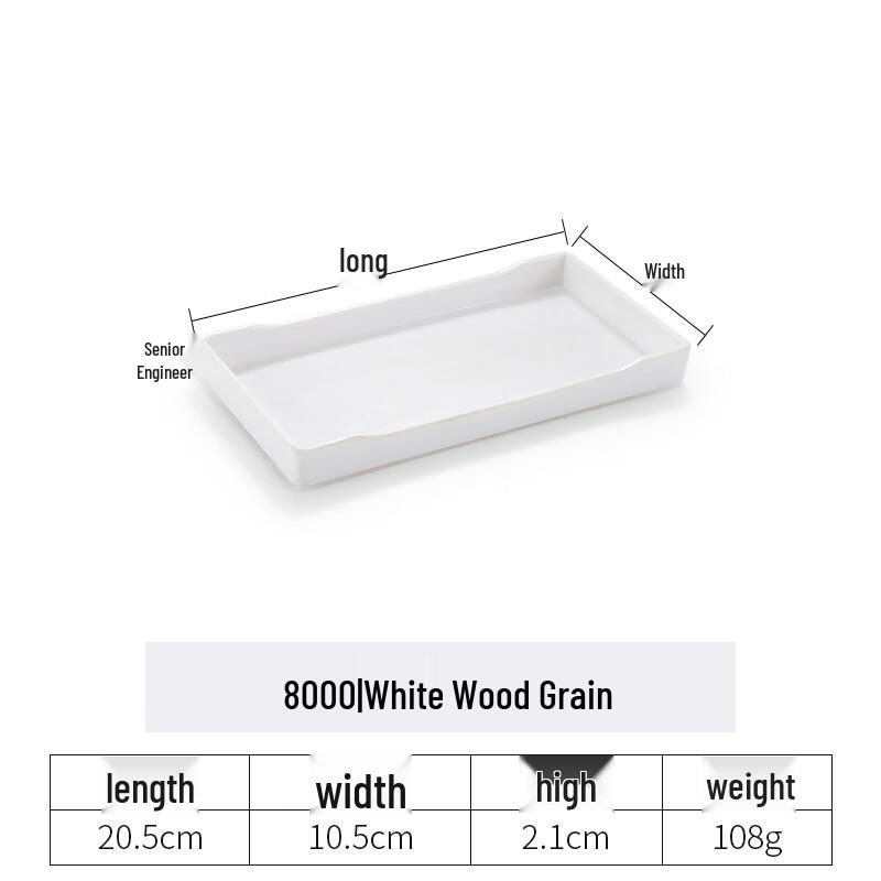 Durable Rectangular Nordic Style Plastic Tray