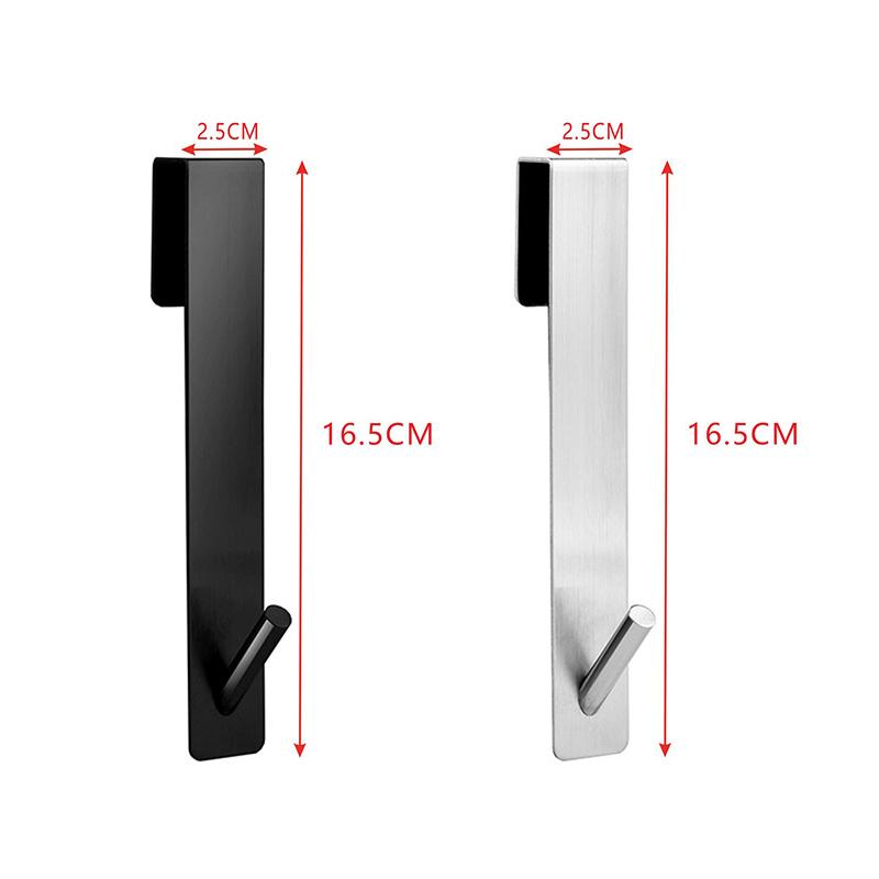 Bathroom Shower Door Back Hook Stainless Steel Over Glass Door Shower Towel Rack S-Shape Bathroom Bathrobe Hanger Holder Hooks