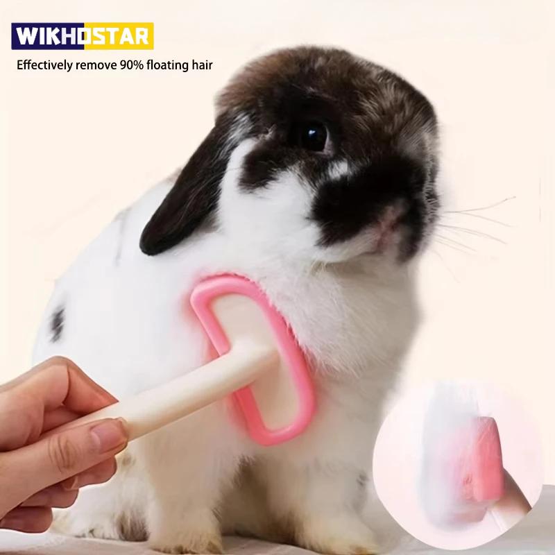 1 Stk. Abnehmbarer Kaninchen Massage Haarentfernungskamm für Kaninchen, Chinchilla, Katze und Murmeltier, Haarpflegezubehör Tierbürste
