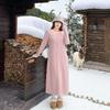 Stylish Plus Size Pink Knitted Dress – Slimming & Elegant Spring Wear (Style 65101)