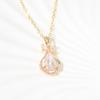 Teardrop Pendant Necklace for Women Fashion Golden Stainless Steel Clavicle Chain Wedding Party Daily Wear Jewelry Accessories