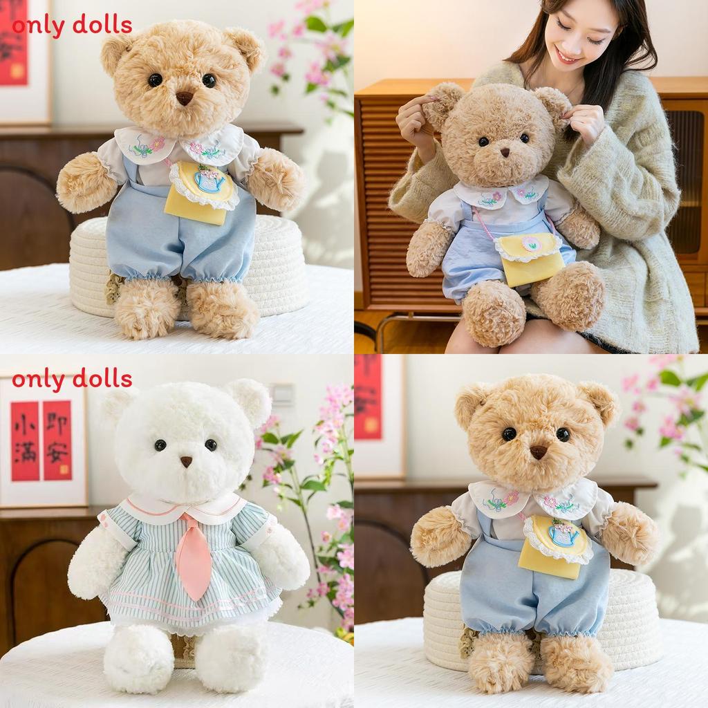 Bear Plush Toy With Cute Dress For Kids Gift And Nap Pillow