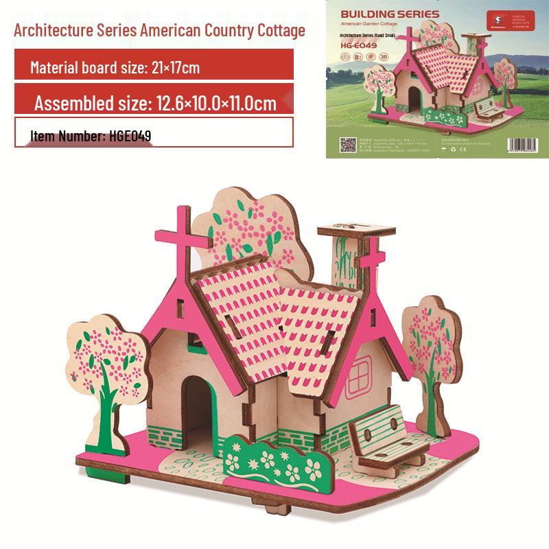 

National Day 3D Wooden Puzzle Model Educational Toy for Children