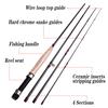 Fly Fishing Rod 4-Piece Lightweight Fly Fishing Rod Fishing Poles Portable Fly Rod Fly Fishing Tools